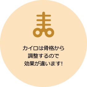 カイロは骨格から調整するので効果が違います！